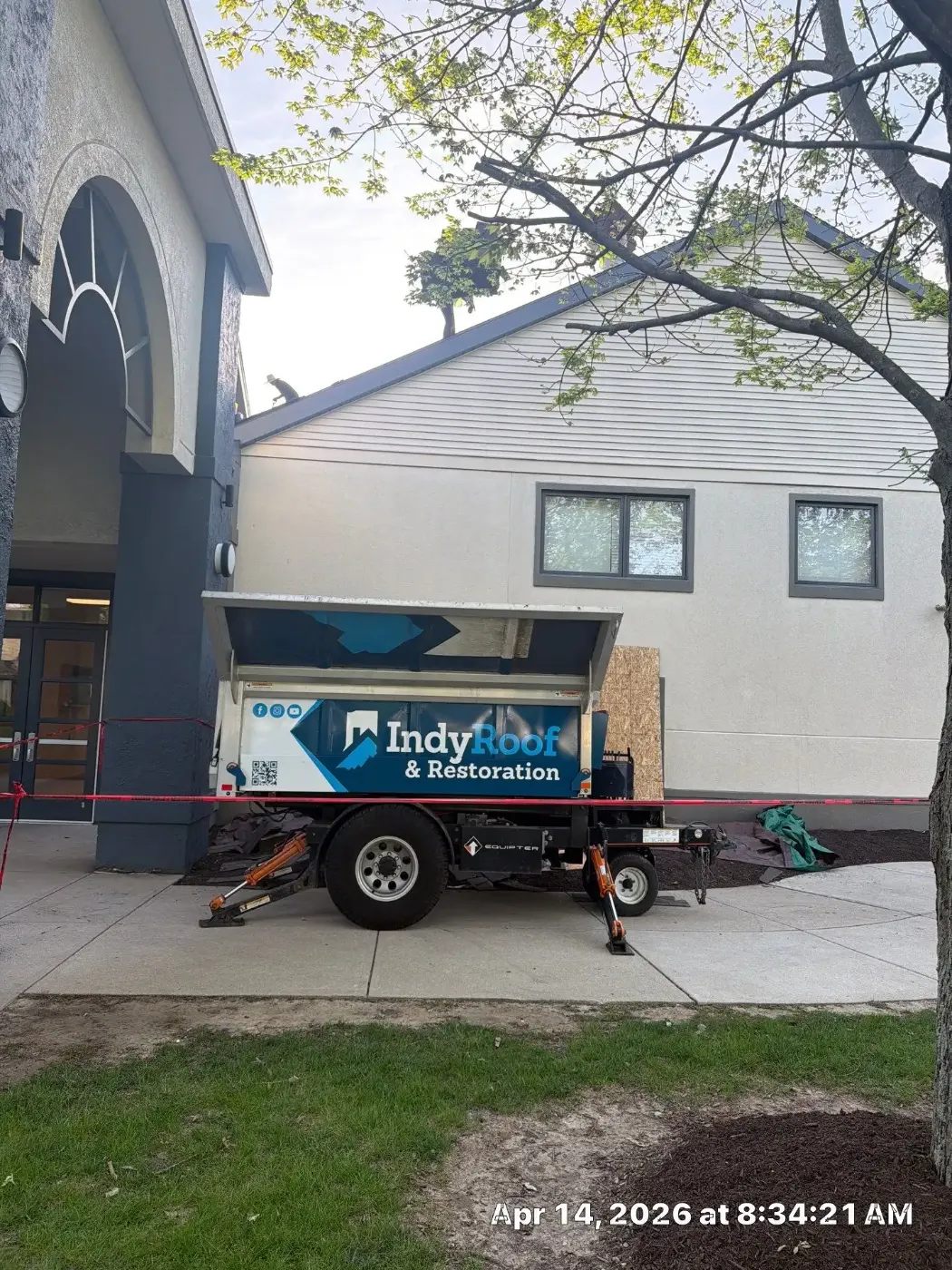 Tarping and dry-in on a Stilesville commercial roof