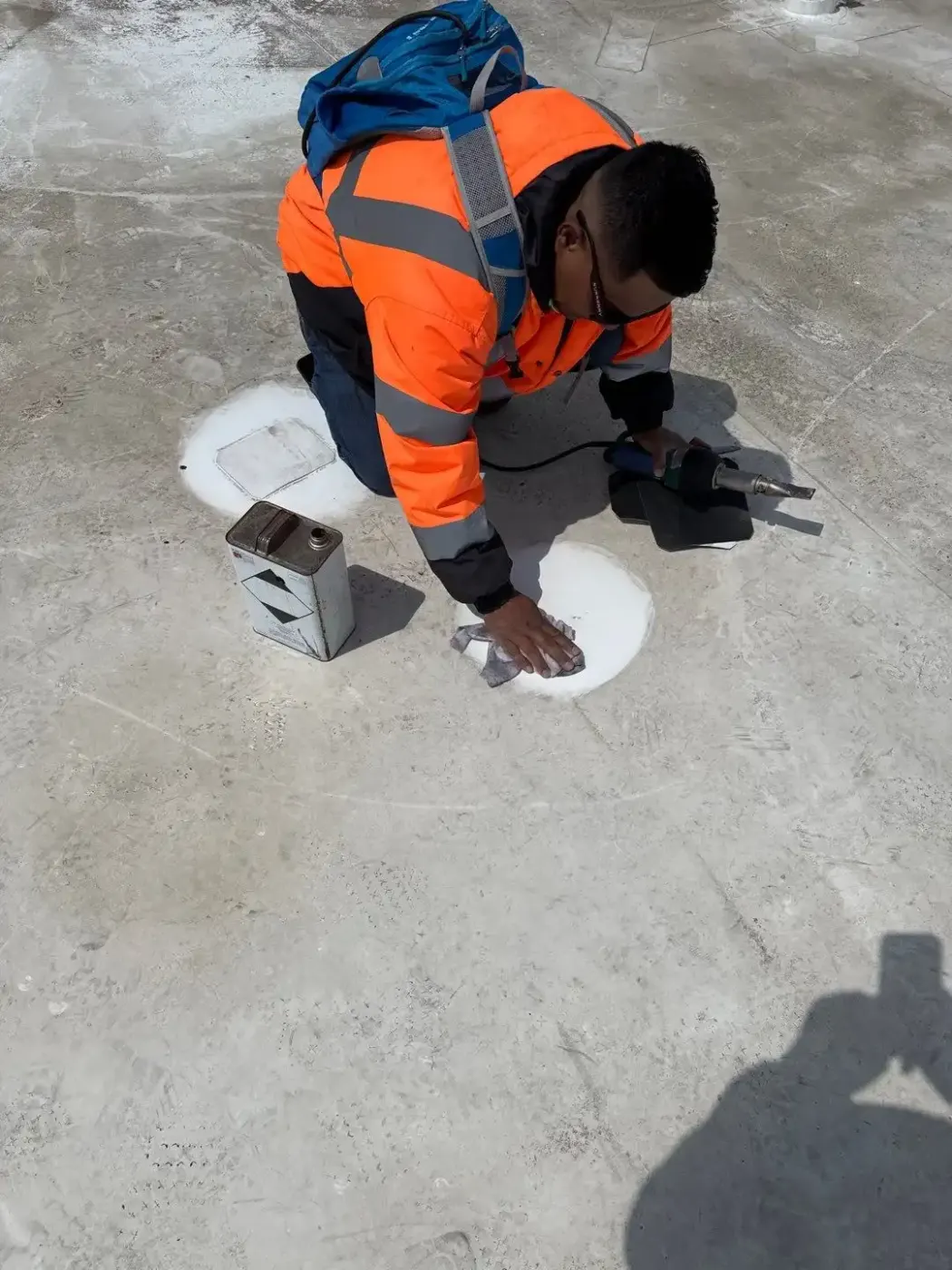 Commercial roof inspection documented in Stilesville